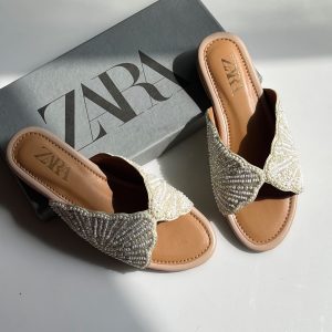 zara flat sllippers